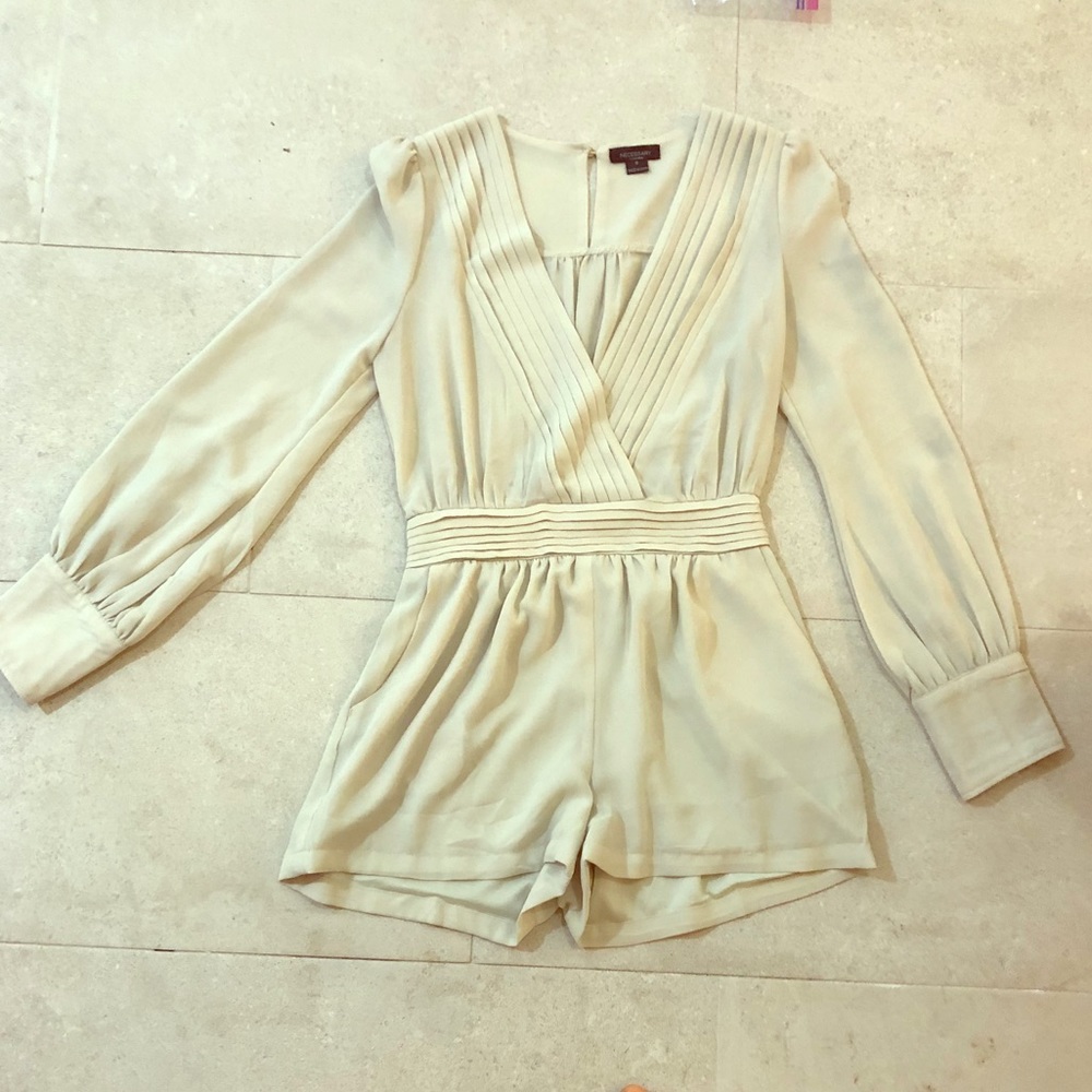 Cream party romper
